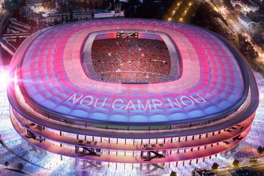 The Camp Nou Stadium is located next to Cosmo Sants Apartments