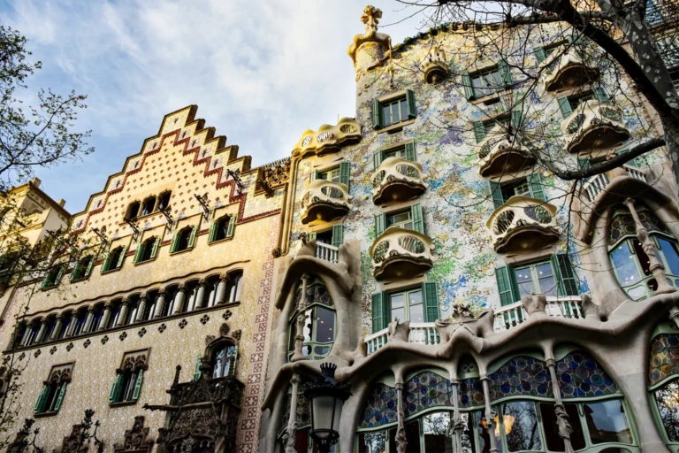 Next to the apartments is the famous house of Antoni Gaudi - Casa Batlló